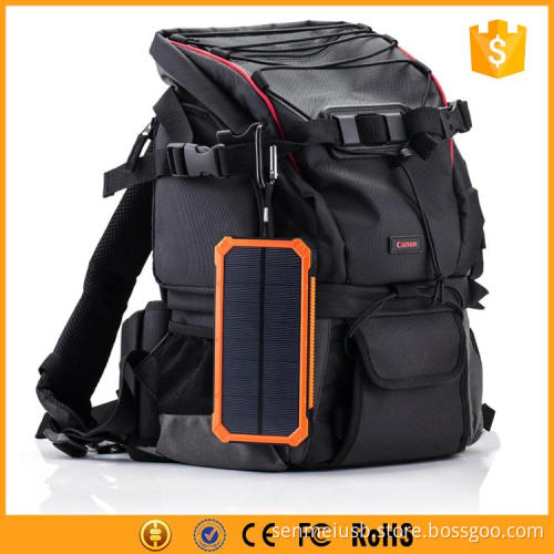 12000 mah solar power bank external battery with metal clip and led light